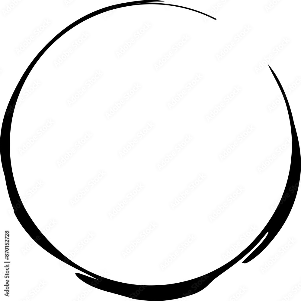 Circle drawn with brush. Design elements Circle drawn with brush. Design elements