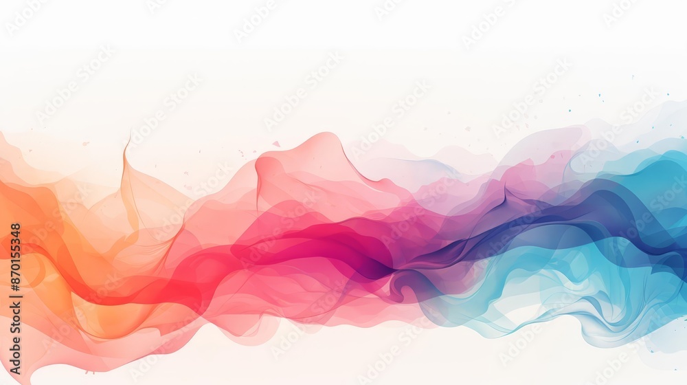 Obraz premium abstract barrier flat design side view impeded flow water color Triadic Color Scheme