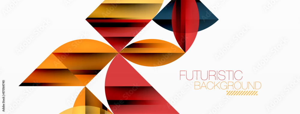Circles and round shapes geometric minimal background