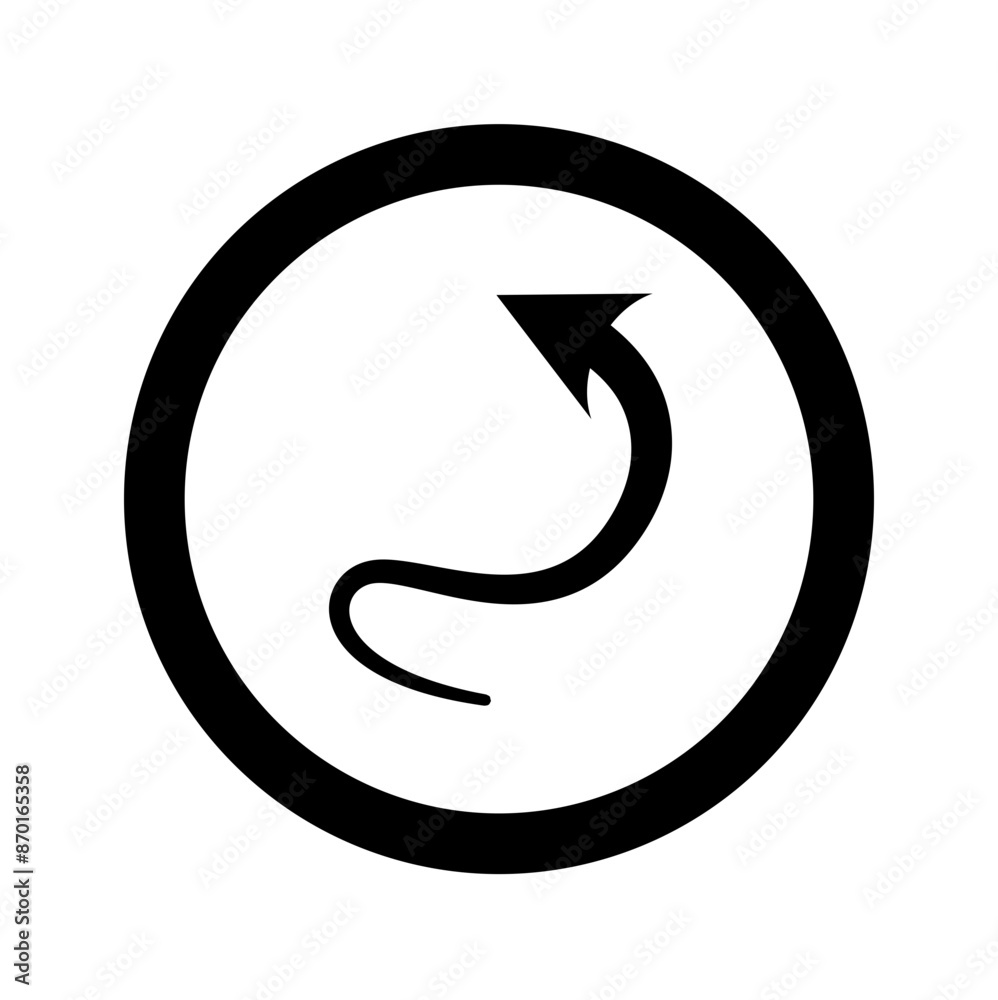 Arrow sign in hand drawn circle Arrow sign in hand drawn circle