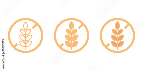 gluten free label design set