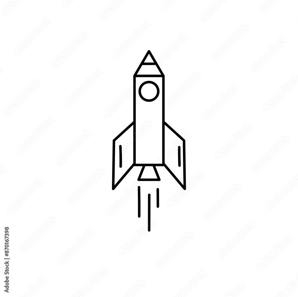 Rocket Line Icon Rocket Line Icon