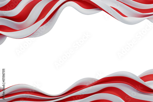 An American flag with white space for text on the right side.