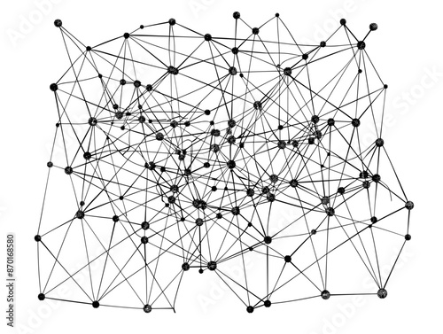 Diversified Investment Network: Interconnected Lines Depicting Portfolio Diversity