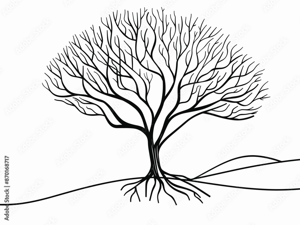 Naklejka premium The Open Tree: A Metaphor for Diversified Investment Portfolios
