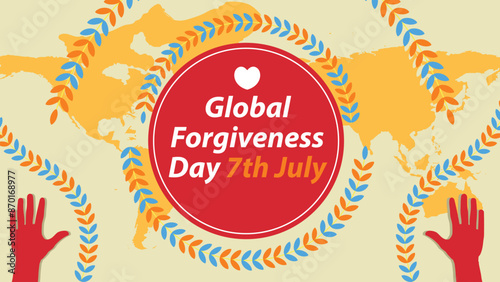 Global Forgiveness Day vector banner design illustration