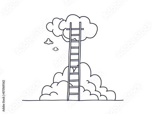 Ascent to Financial Zenith: Single-Line Depiction of Ambitious Investing