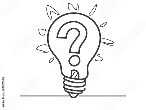 One-Line Lightbulb Question Mark: Embracing Innovative Thinking for Risk Management Solutions