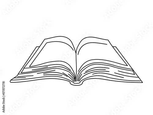 Minimalist Single-Line Drawing of an Open Book: Unlocking Knowledge to Empower Risk Mitigation