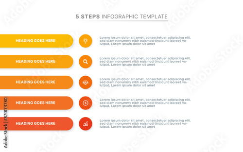 Modern Infographic Design Template with Five Options