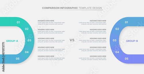 Modern Comparison Infographic Design Template