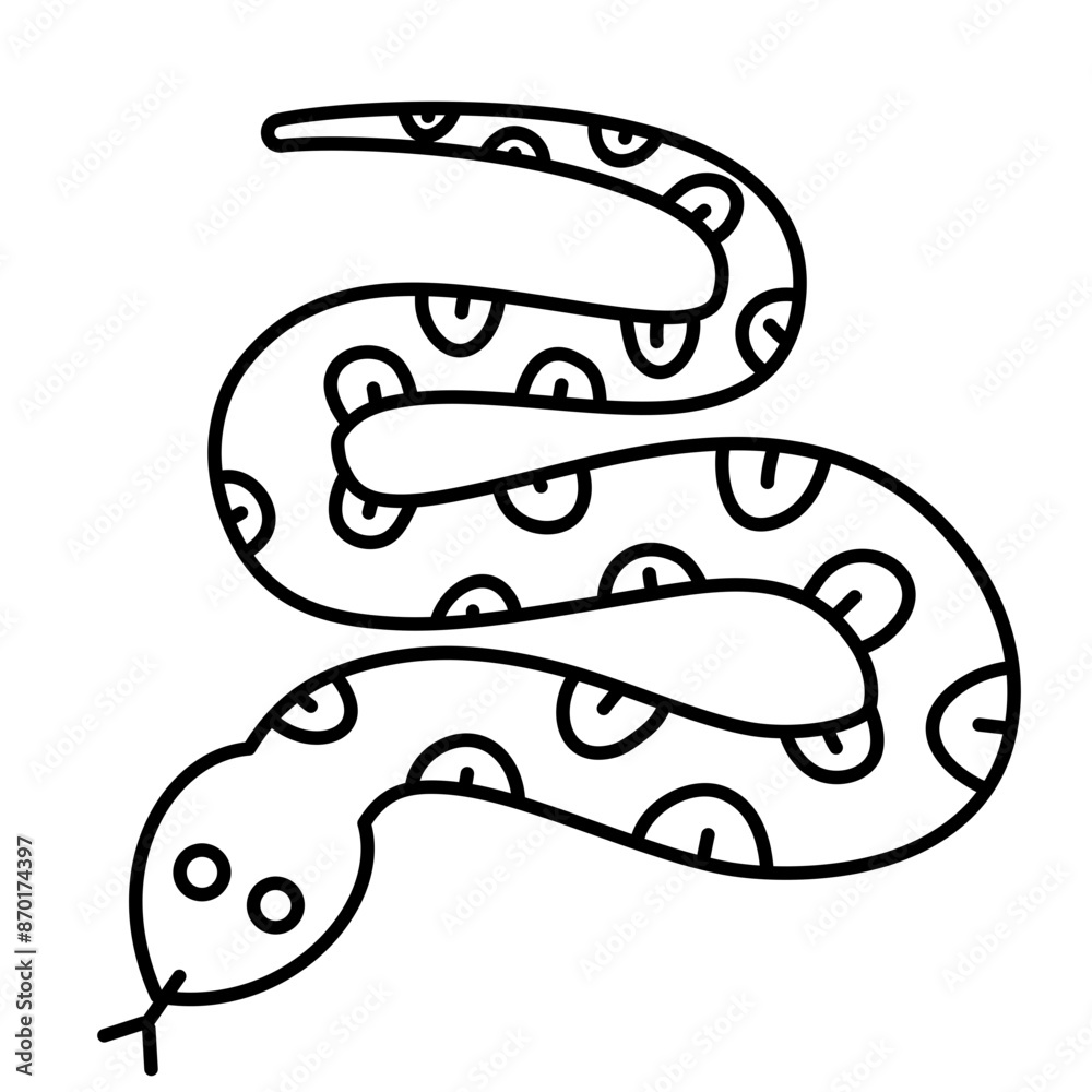 Snake line cartoon Snake line cartoon
