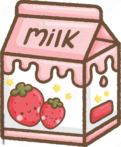 carton of strawberry flavored milk
