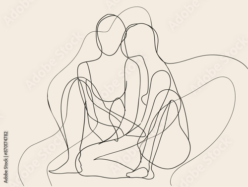 Abstract One-Line Concept: Minimalistic Outline of Ideas