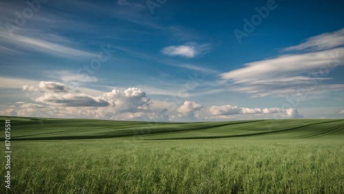 russia summer landscape - green fileds