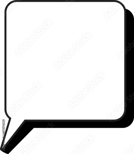 speech bubble with shading, ellements illustration vector new photo