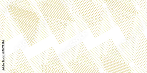 Abstract hipster lines image. Square line in triangle shape. Vector Design. Vector illustration, gold pattern of lines. Elegant white and grey Background. Use for  banner, poster, wallpaper...