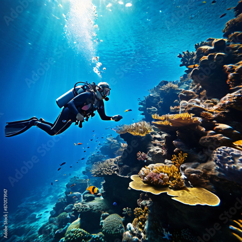 Wallpaper Mural scuba diver Torontodigital.ca