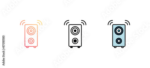 Uninterrupted Power Supply icon design with white background stock illustration