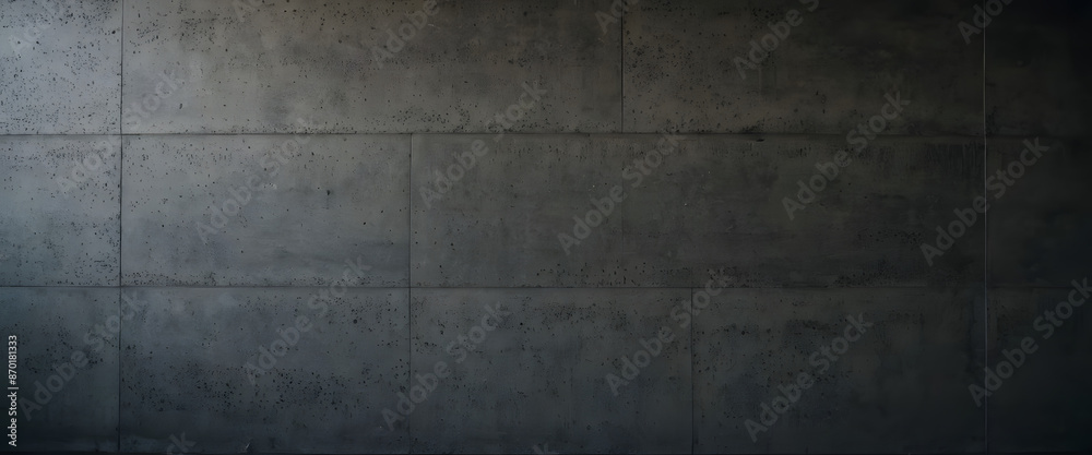 Black concrete wall with a cement texture after removing the raw cement wood. Black concrete wall with a cement texture after removing the raw cement wood.
