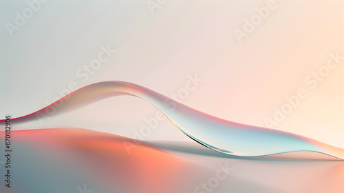 Elegant Fluid Motion of Surreal Colorful Digital Waves and Curves