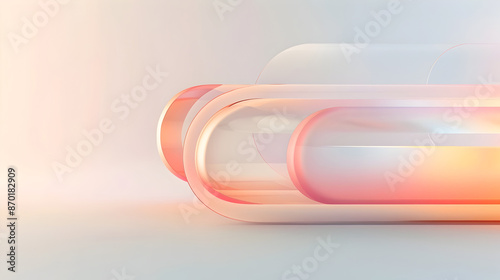 Sleek Futuristic Glass Tubes in Vibrant Gradient Lighting