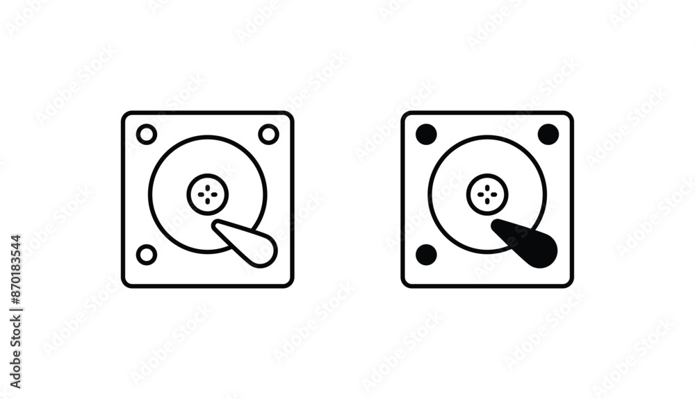 Harddrive icon design with white background stock illustration Harddrive icon design with white background stock illustration