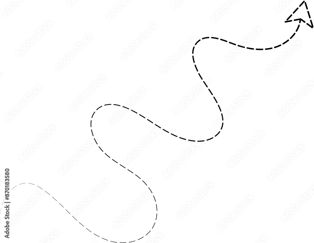 Arrow directions with dashed lines Arrow directions with dashed lines