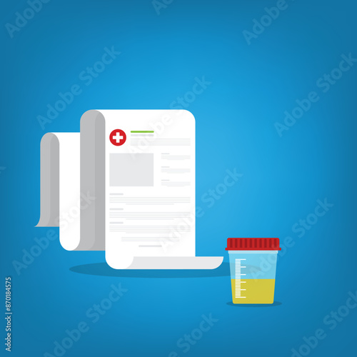 urine test for medical and healthcare. Illustration for websites, landing pages, mobile applications, posters and banners.