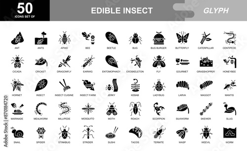 Insects icon set