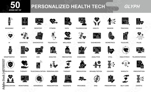 Health Tech icon set