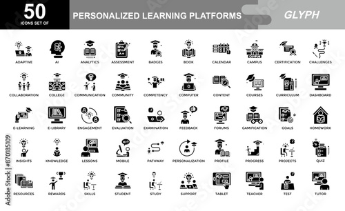 Learning icon set
