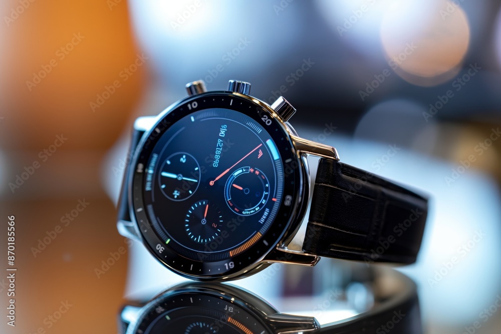 Smart watch shows notifications and time Smart watch shows notifications and time