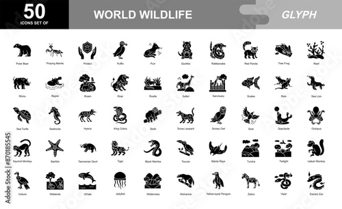 world wildlife 2 icon set