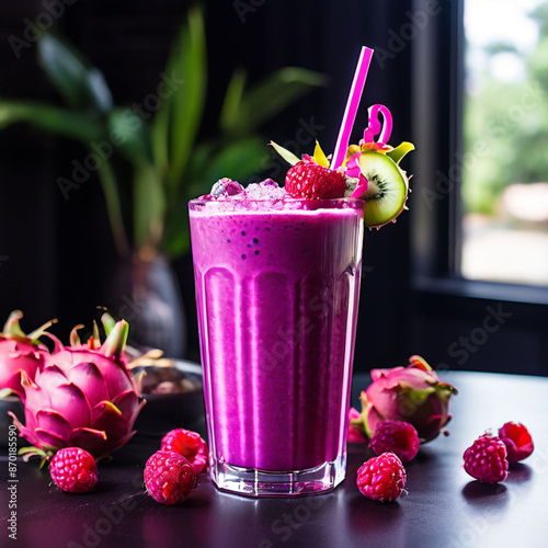 strawberry smoothie with mint