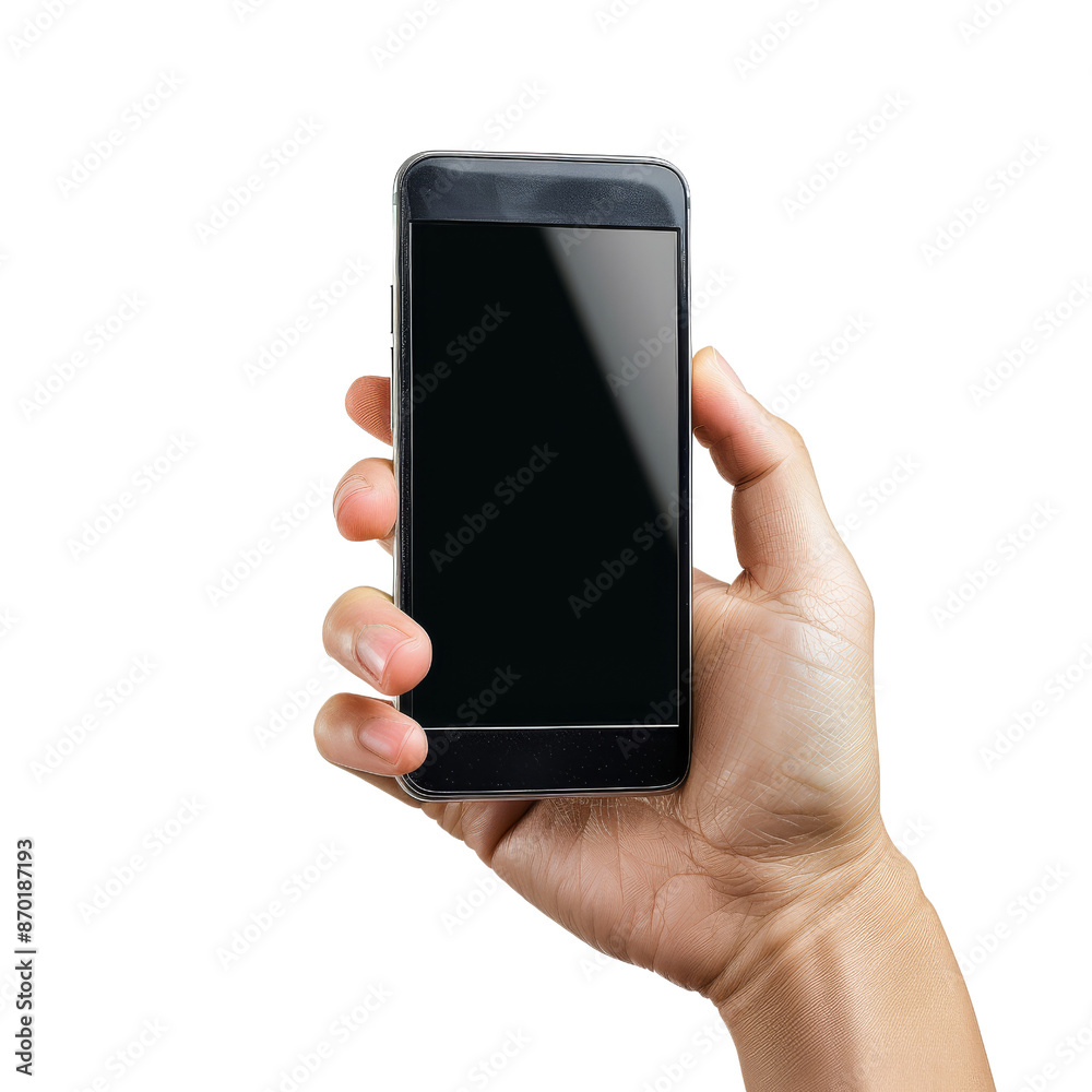 Hand Holding Smartphone with Blank Screen Hand Holding Smartphone with Blank Screen