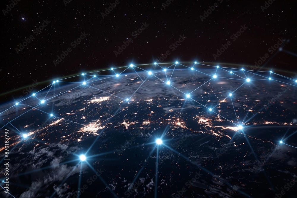 a network of lights on the earth a network of lights on the earth