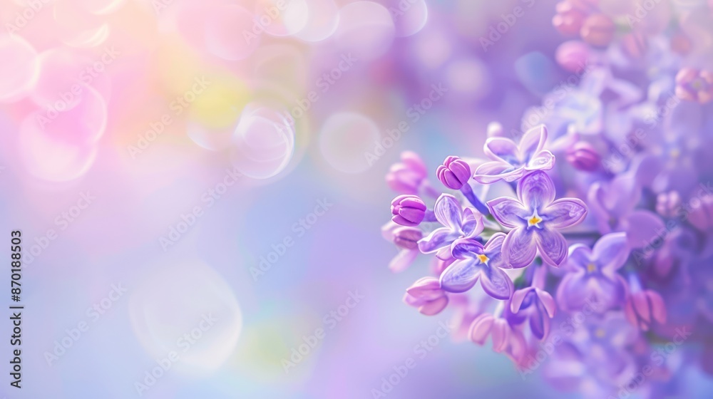 Delicate Lilac Flowers with Blurred Background Delicate Lilac Flowers with Blurred Background