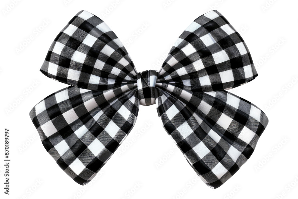 Checkered bow isolated on transparent background Checkered bow isolated on transparent background
