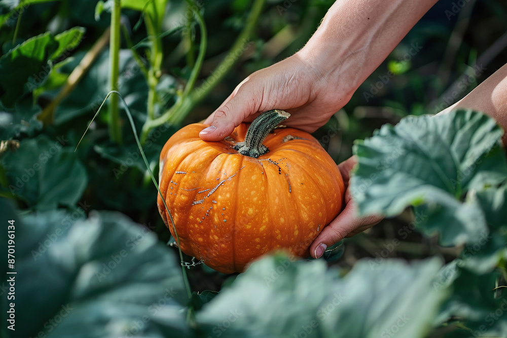 Obraz premium pumpkin is harvested
