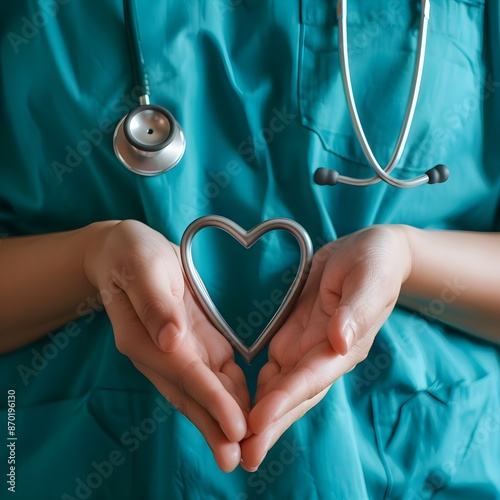 doctor holding heart,doctor holding heart,national docters day photo