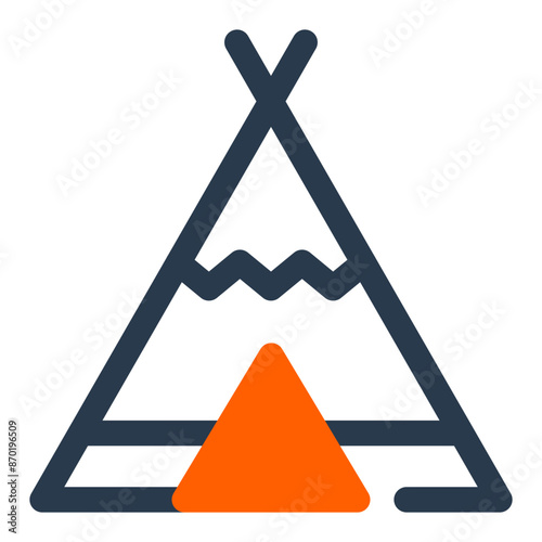 Teepee Dwellings of Indigenous North American Plains Tribes