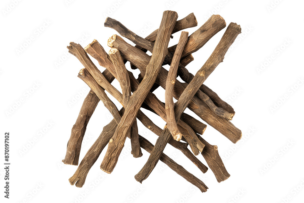 Liquorice roots isolated on transparent background Liquorice roots isolated on transparent background