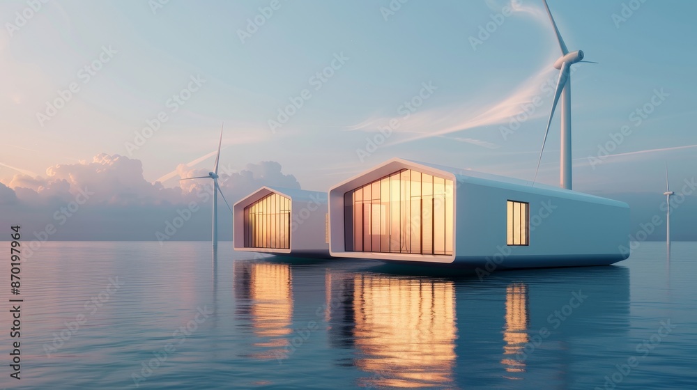 Floating structures with advanced energy storage, solar cells, and ...