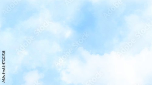 Background with clouds on blue sky. Blue Sky with Transparent clouds Vector. The summer sky is colorful clearing day and beautiful nature in the morning.