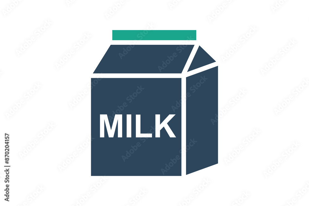 Milk icon. milk carton. icon related to nutrients, child care or healthy option. solid icon style. nutrition elements vector illustration Milk icon. milk carton. icon related to nutrients, child care or healthy option. solid icon style. nutrition elements vector illustration