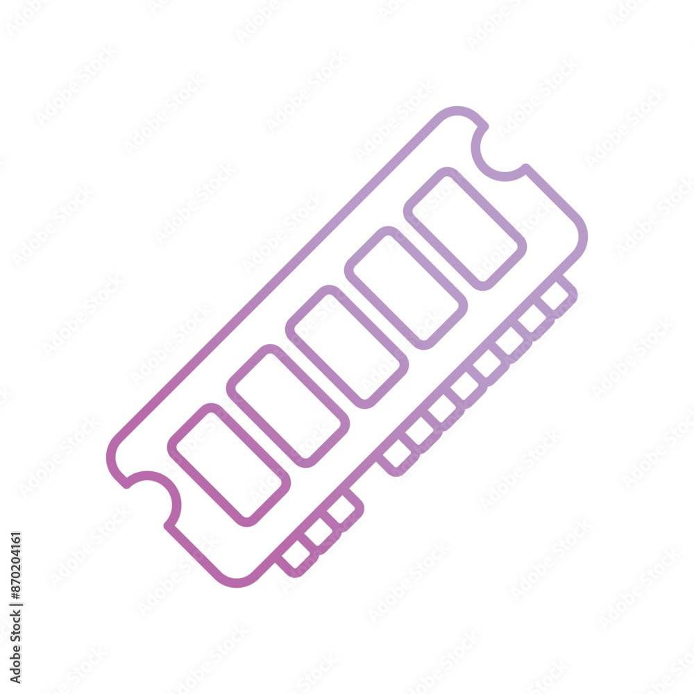 ram icon with white background vector stock illustration ram icon with white background vector stock illustration