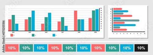 Infographic dashboard template. Simple design of interface, admin panel with graphs, chart diagrams. infographic data presentation.