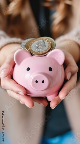 Healthy Financial Management: Saving Money, Piggy Bank, Preparing for a House, Paying Off Debt, Building an Emergency Fund, Navigating Cost of Living Crisis, Controlling Spending, Avoiding Credit Card photo