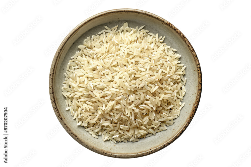 Rice in a plate isolated on transparent background Rice in a plate isolated on transparent background